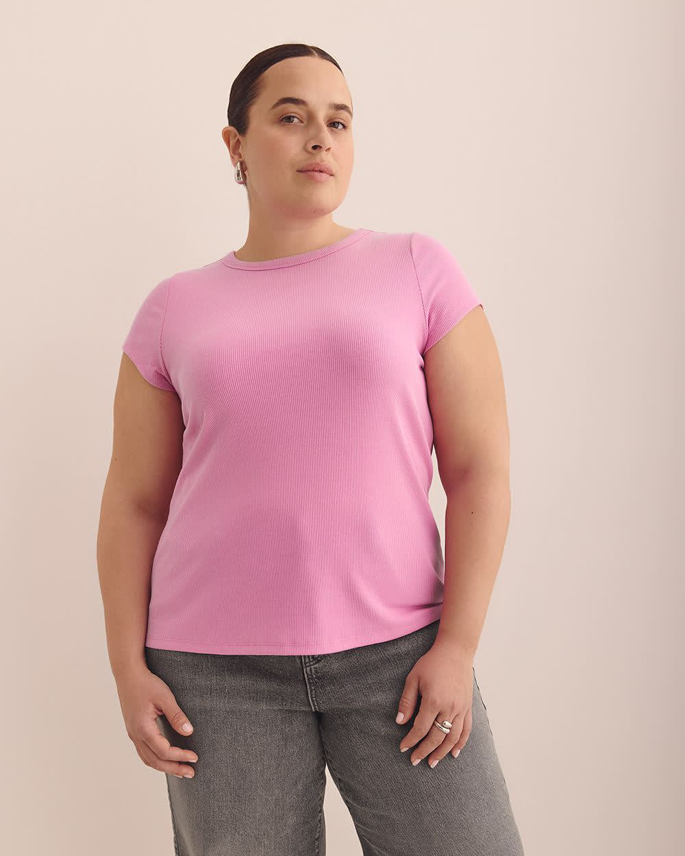 T-shirt ajusté côtelé à  col rond - Essentiels PENN.