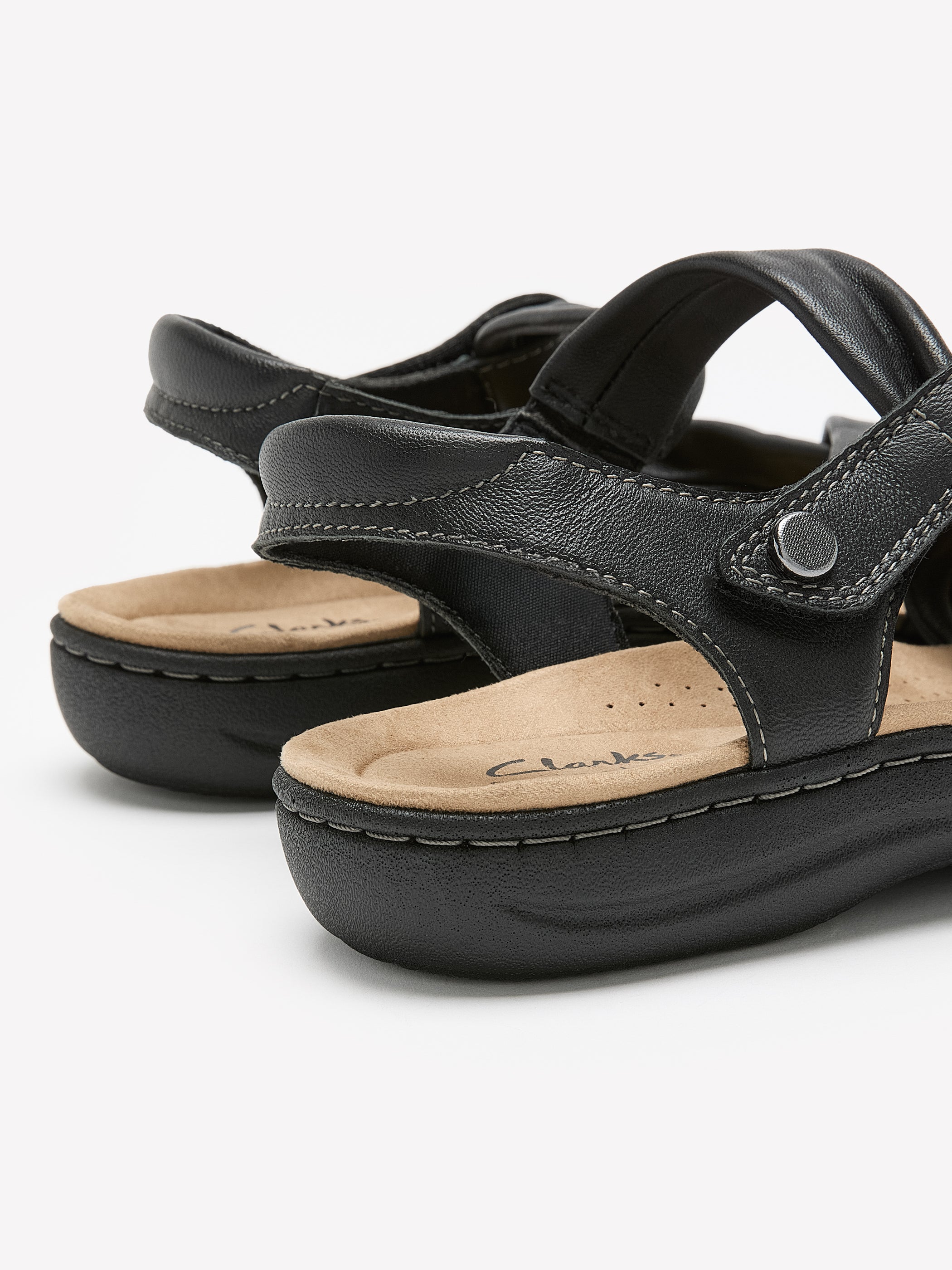 Wide Width, Flat Laurieann Bell Strappy Sandal - Clarks