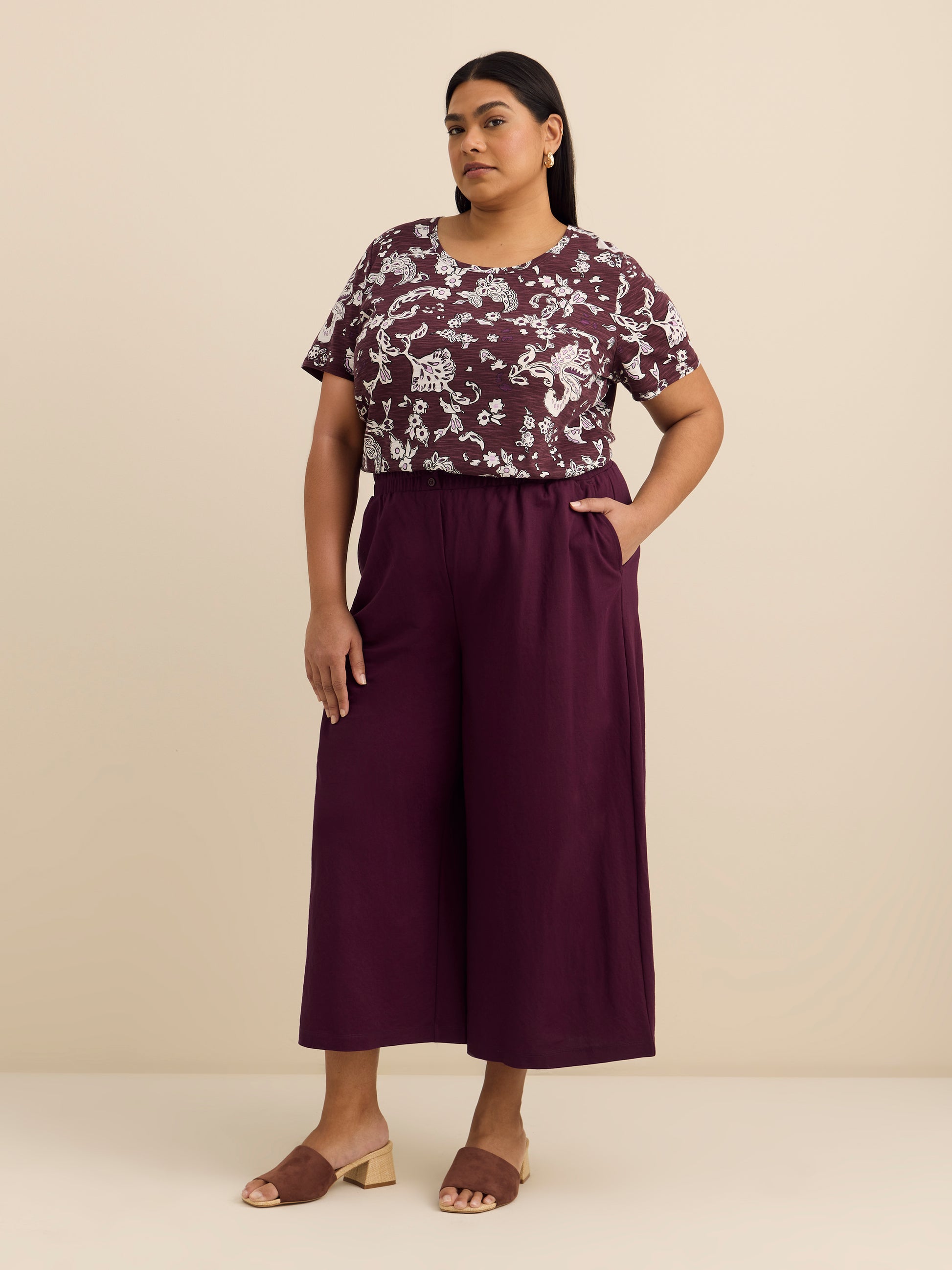 Responsible, Gaucho Wide-Leg Cropped Pant