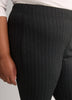 Charcoal Wide Pinstripe Tummy-Control Legging