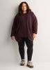 Long Hooded Mock-Neck Sherpa Jacket - Active Zone