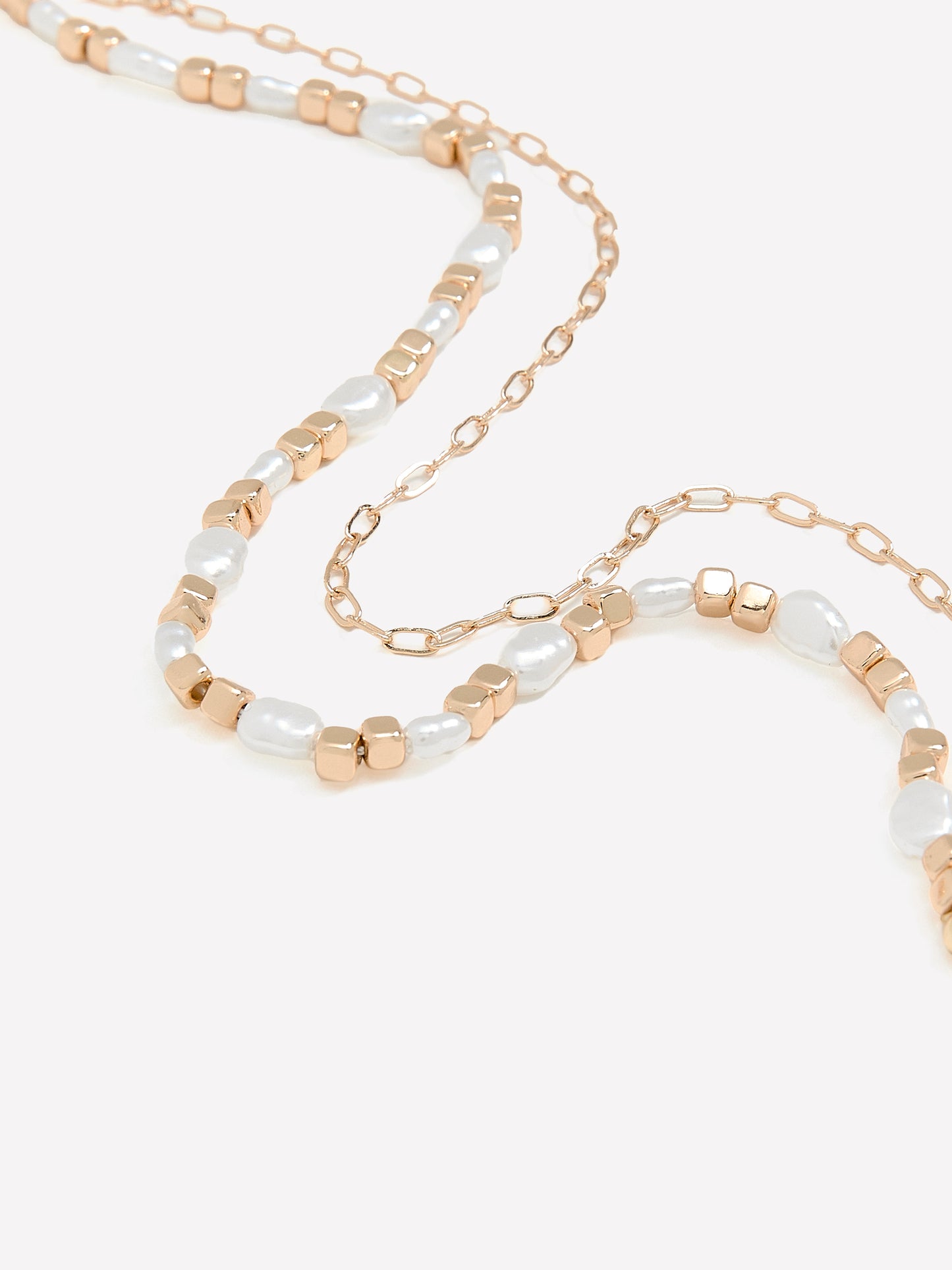 Golden Anklets with Pearls, Set of 2