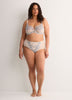 Grey Mesh Brief with Embroidered Front - Déesse
