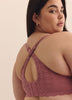 Rose Underwire Plunge Bra with Lace - Déesse Collection