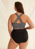 High-Waisted Solid Crisscross Swim Brief