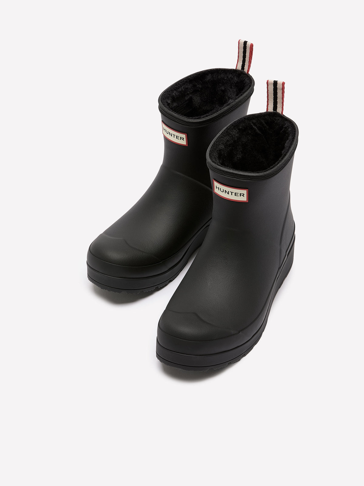 Regular Width, Play Short Rubber Boot with Faux-Fur Lining - Hunter