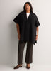 Ribbed Stitch Knit Cardigan Cape