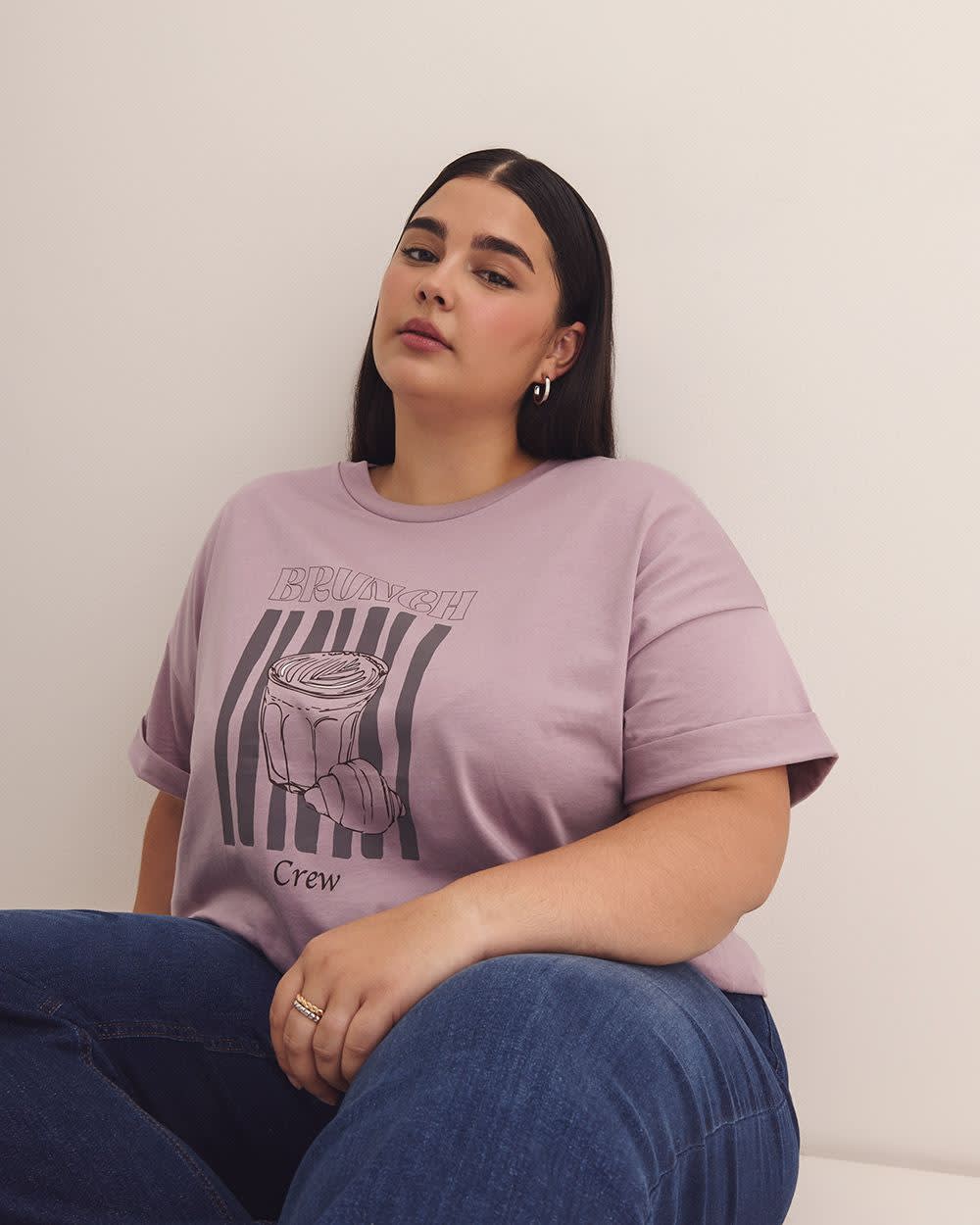 T-shirt col rond, coupe carrée - Essentiels PENN.