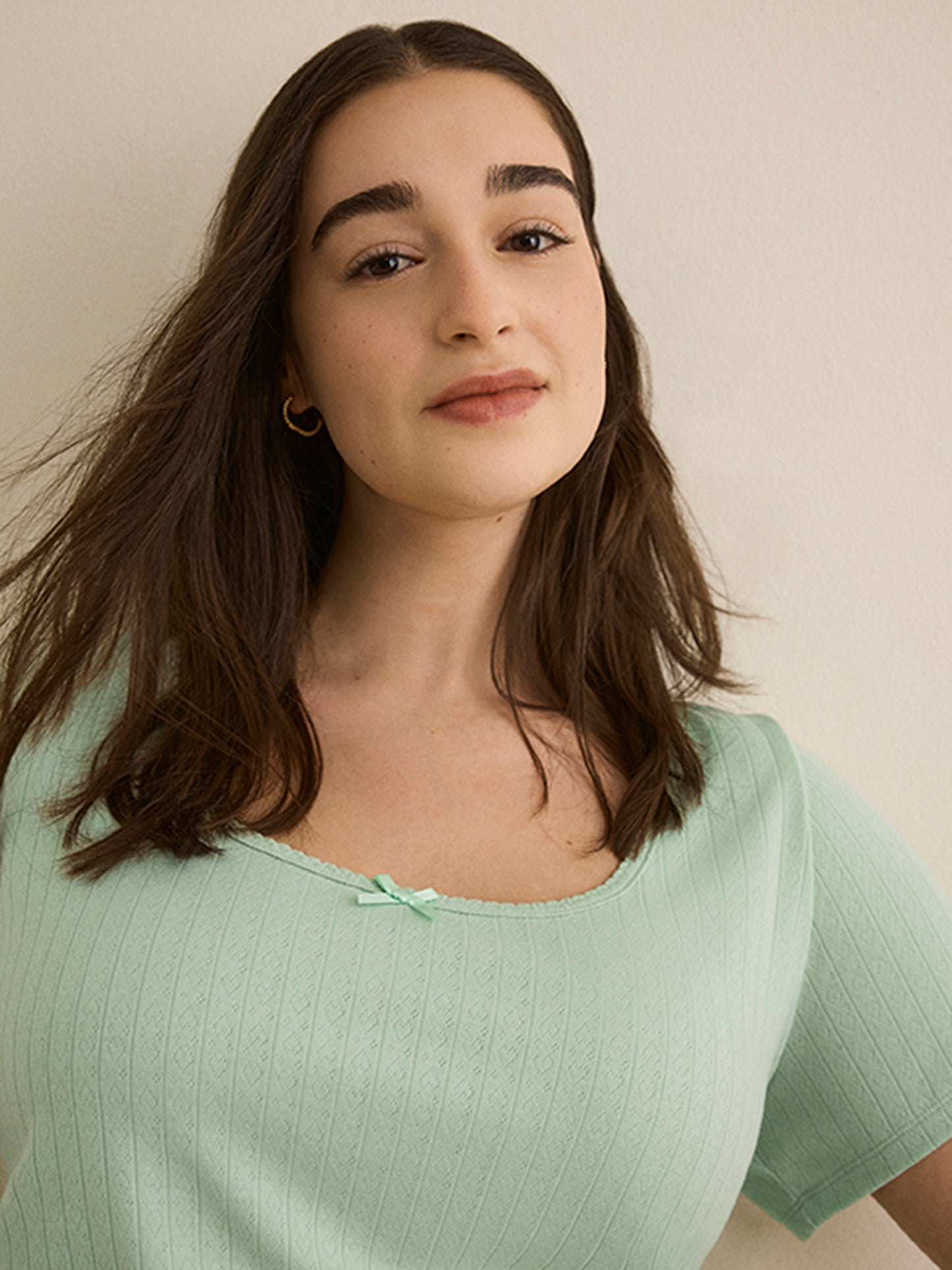 Pointelle Short-Sleeve Pyjama Top - ti Voglio