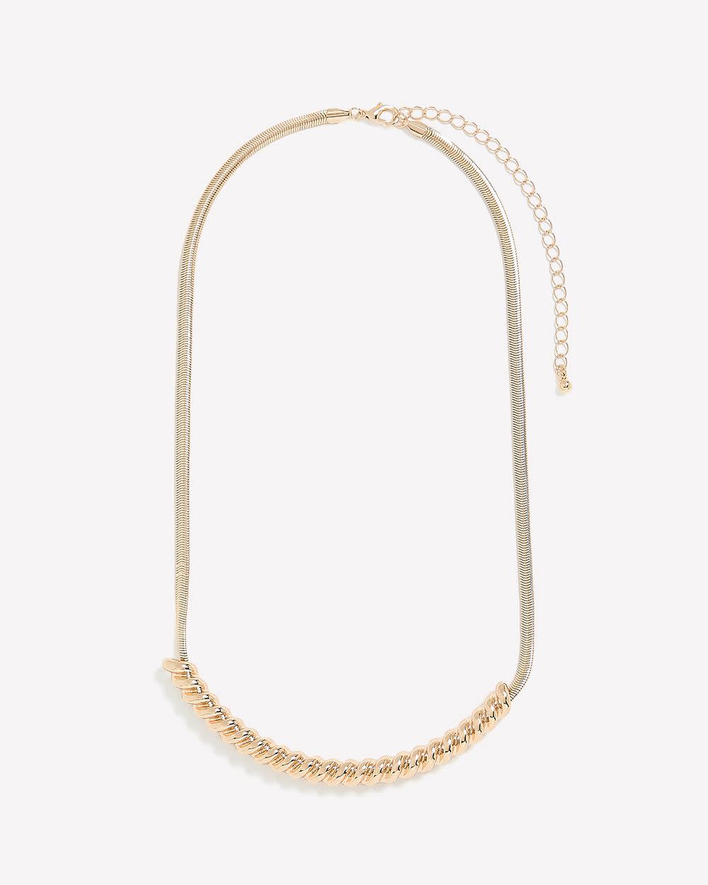 Collier court avec devant tressé