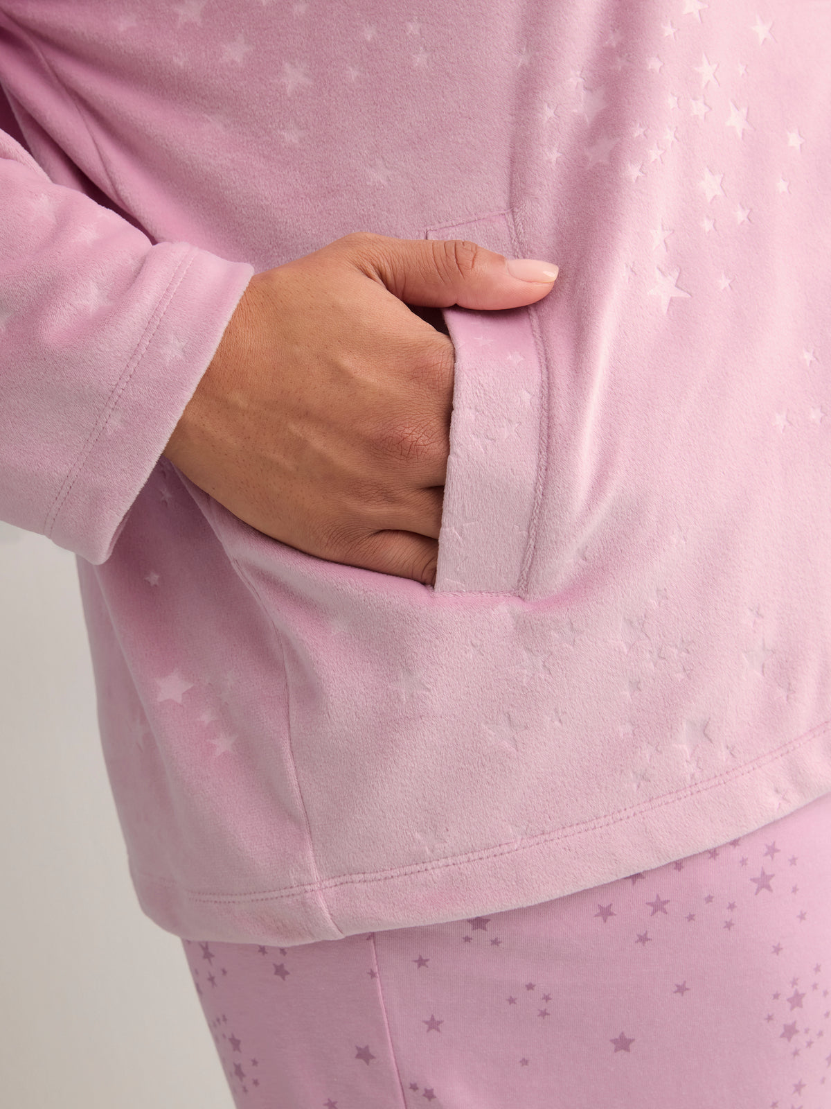 Pink Zippy Jacket with Embossed Velours Stars - tiVOGLIO