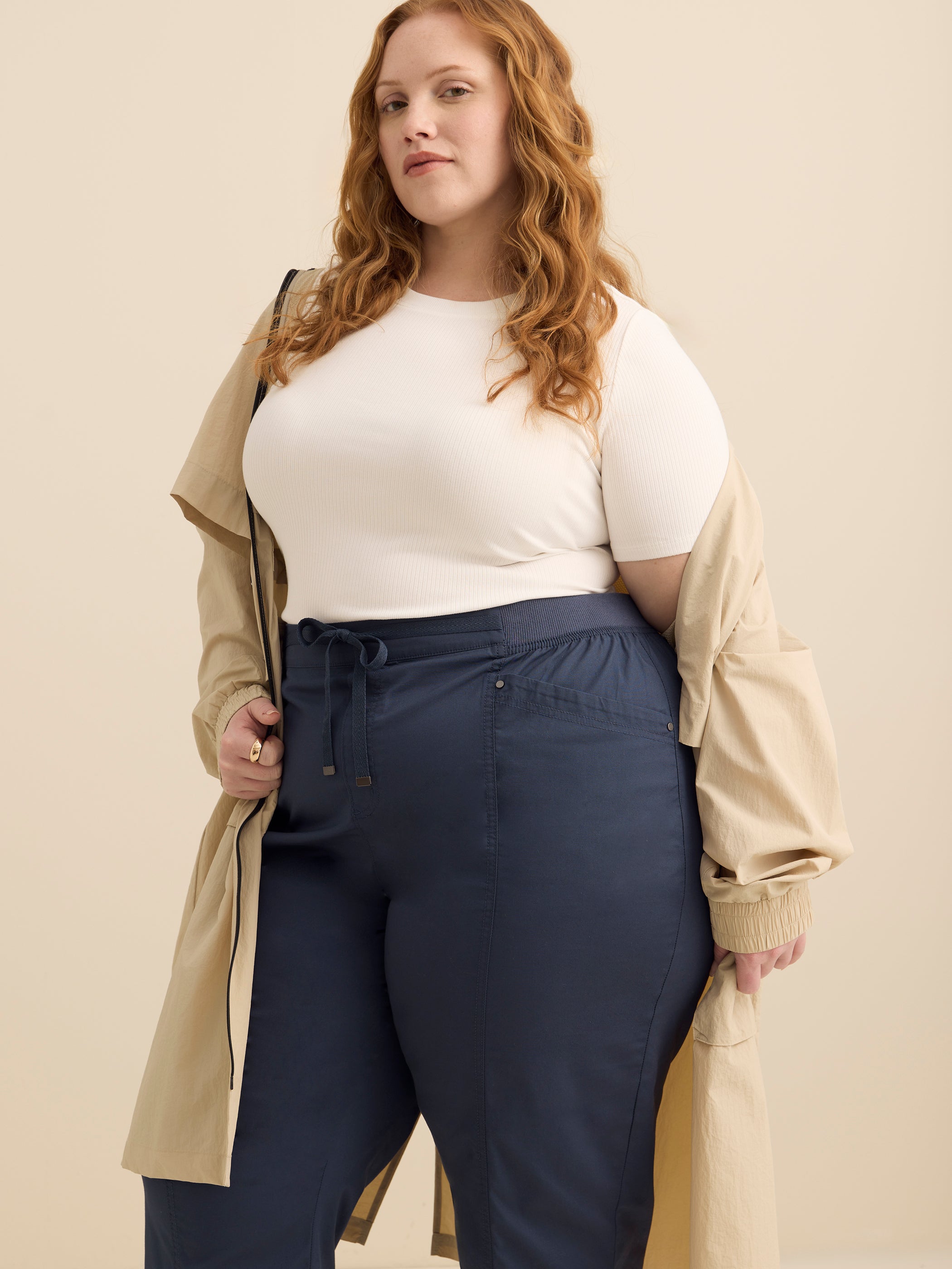 Solid Capri with Adjustable Waistband