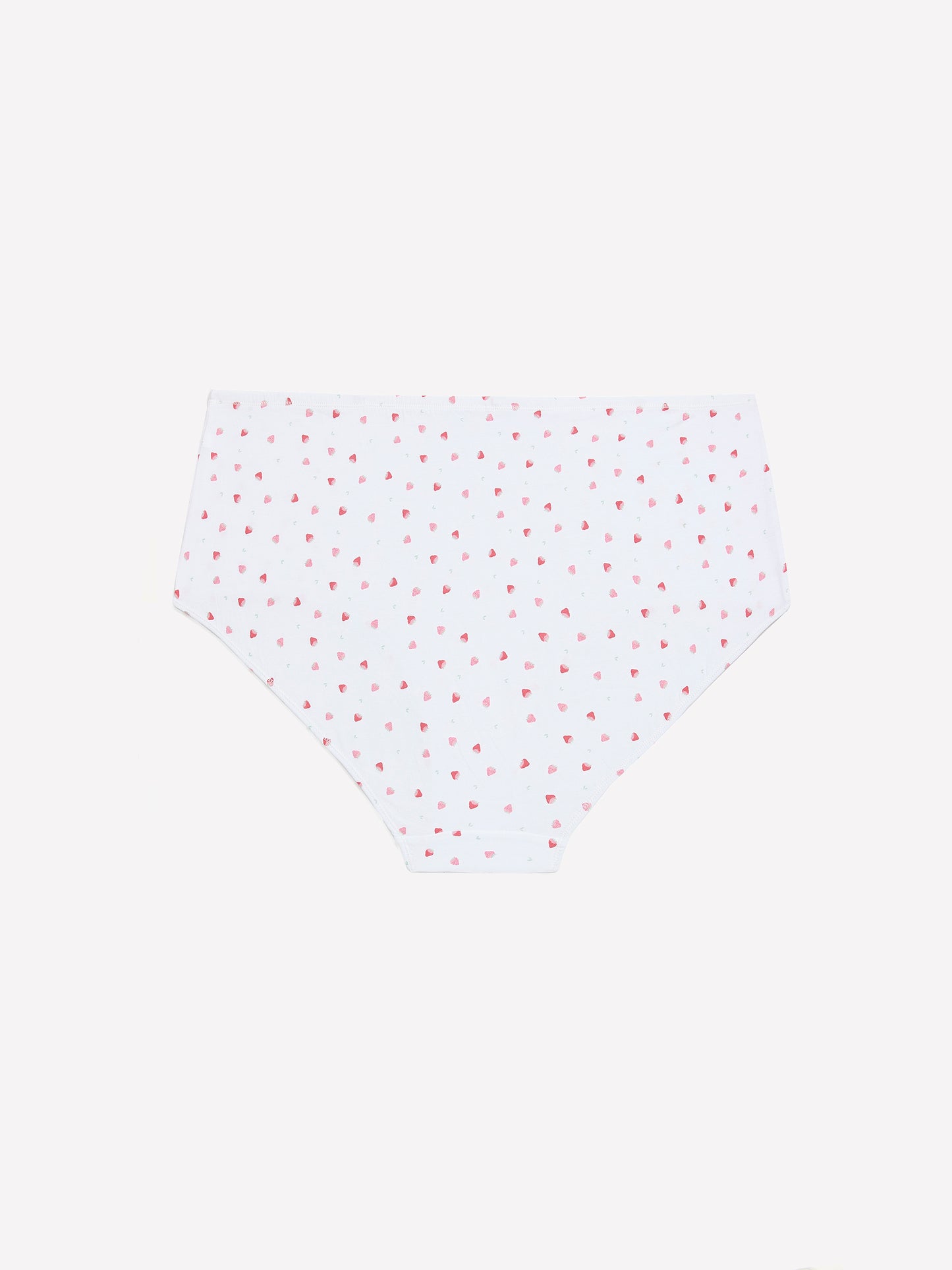 White Strawberry-Print Cotton Full Brief - ti Voglio