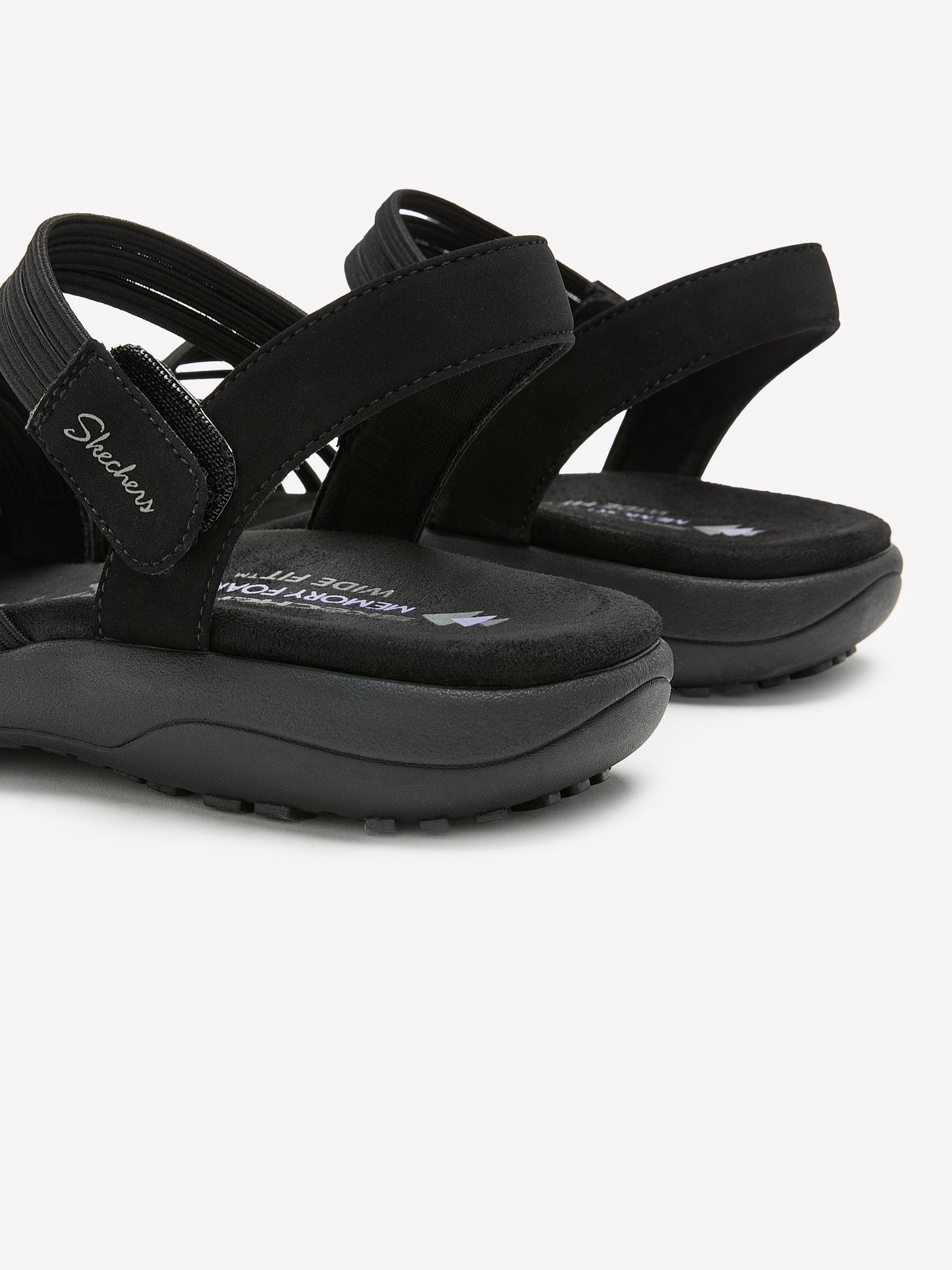 Wide Width, Reggae Slim Coffee Run Stretch Sandal - Skechers