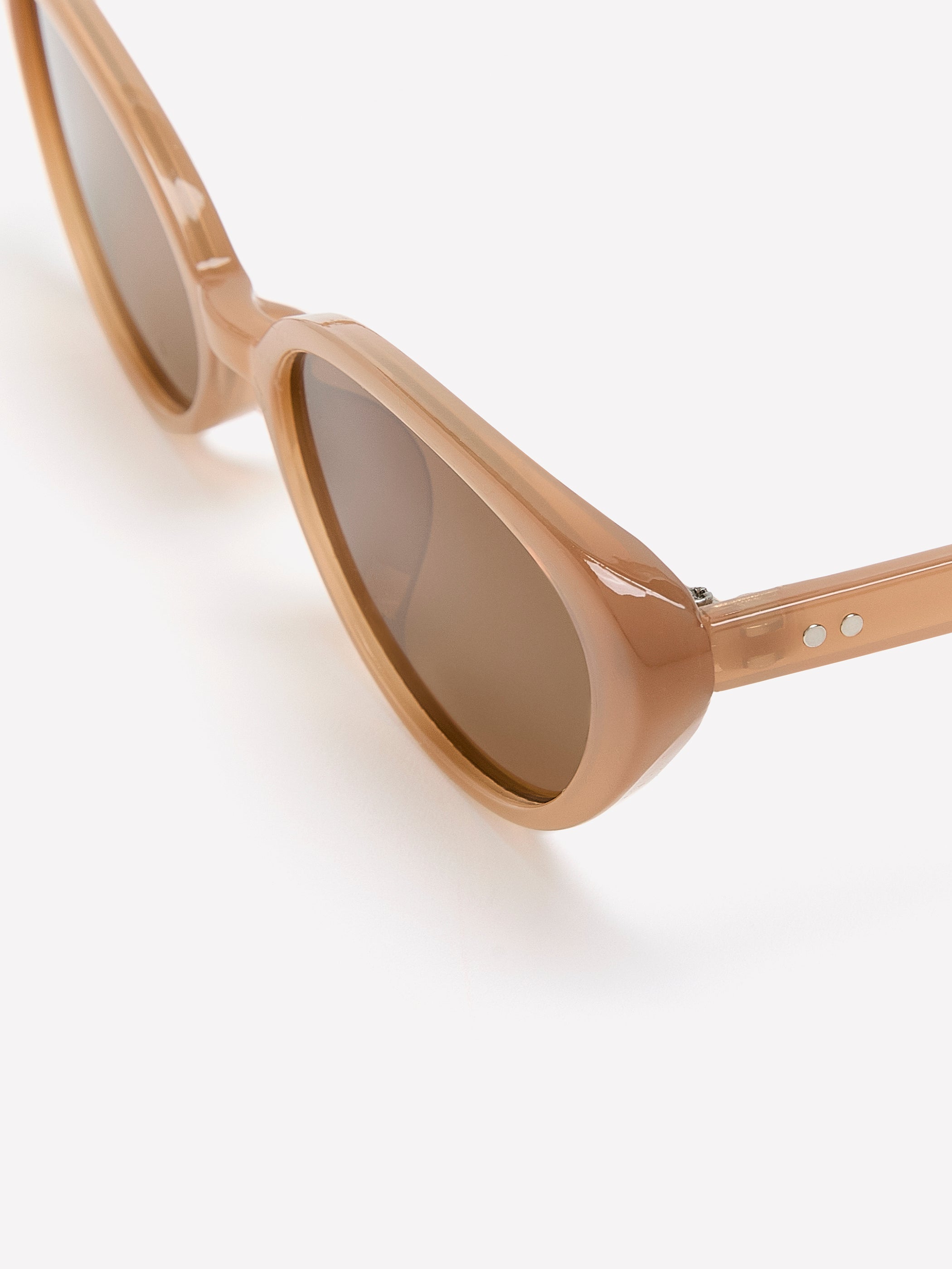 Beige Cat-Eye Sunglasses