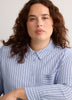 Responsible, Silky Buttoned Down Tunic Shirt