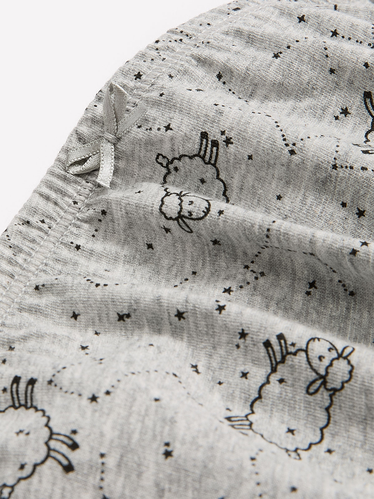 Heather Grey Sheep-Print Cotton Full Brief - tiVOGLIO