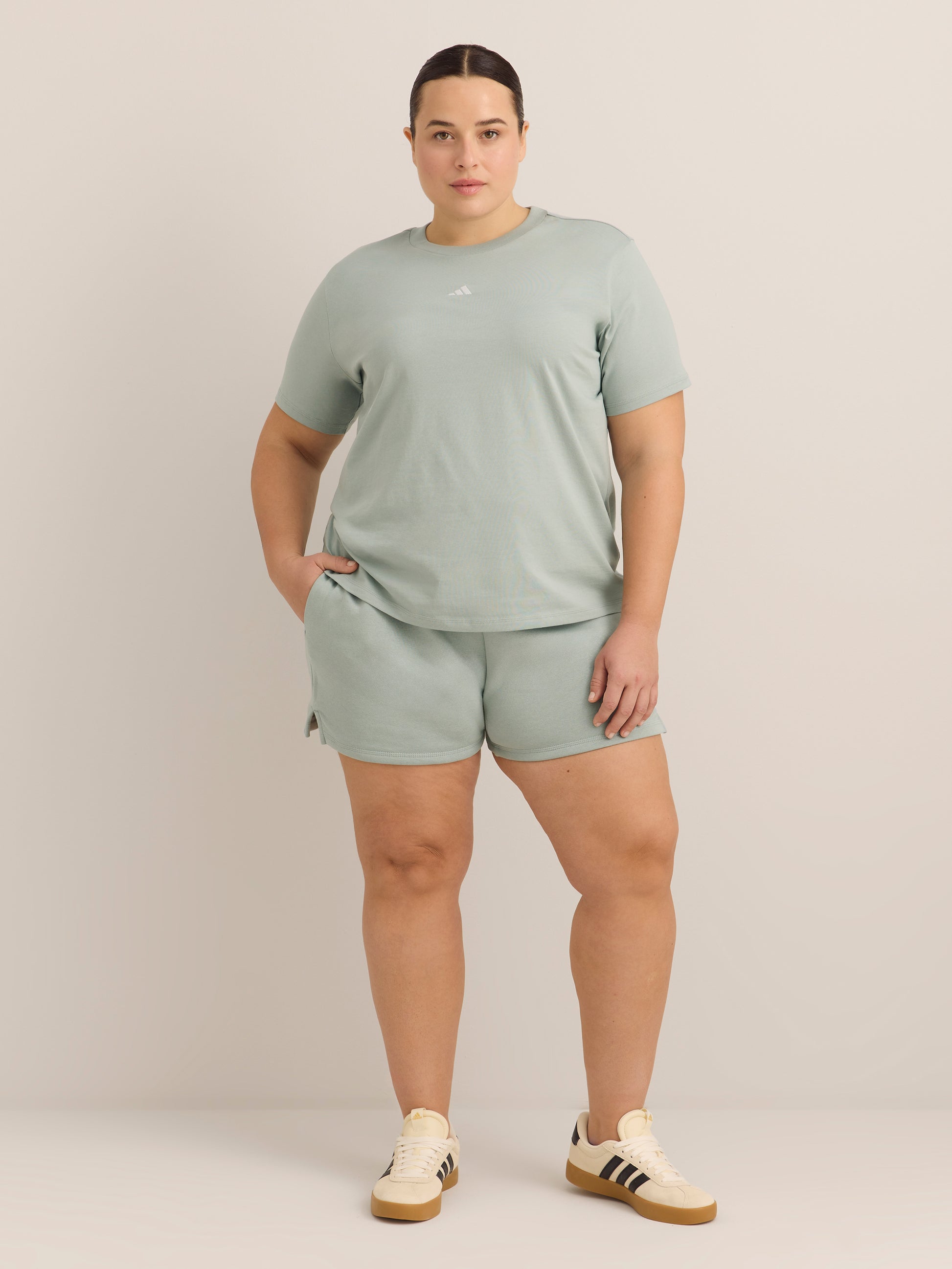 Essentials Crewneck Tee with Small Logo - adidas