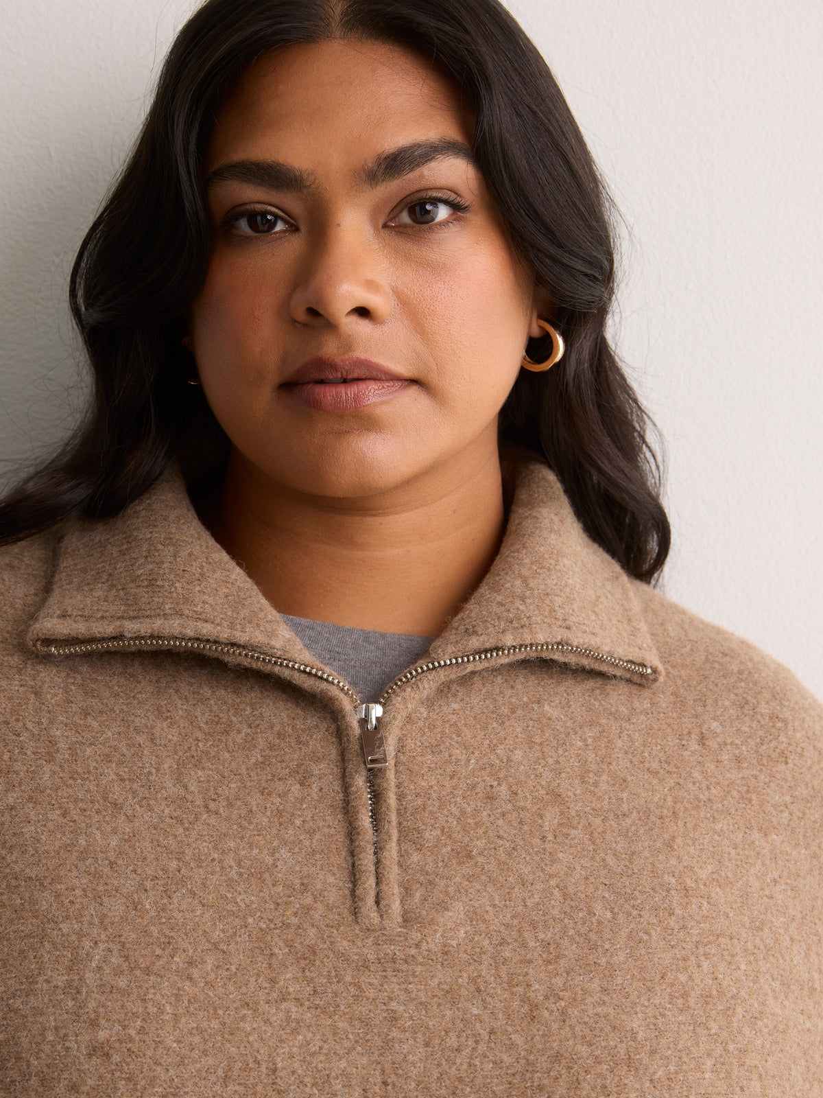 Half Zip Pop-Over Cape
