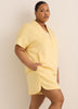 Responsible, Lightweight Beige Tulip-Hem Bermuda Short - Active Zone