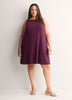 Responsible, Ribbed Sleeveless Boat Neck Swing Dress