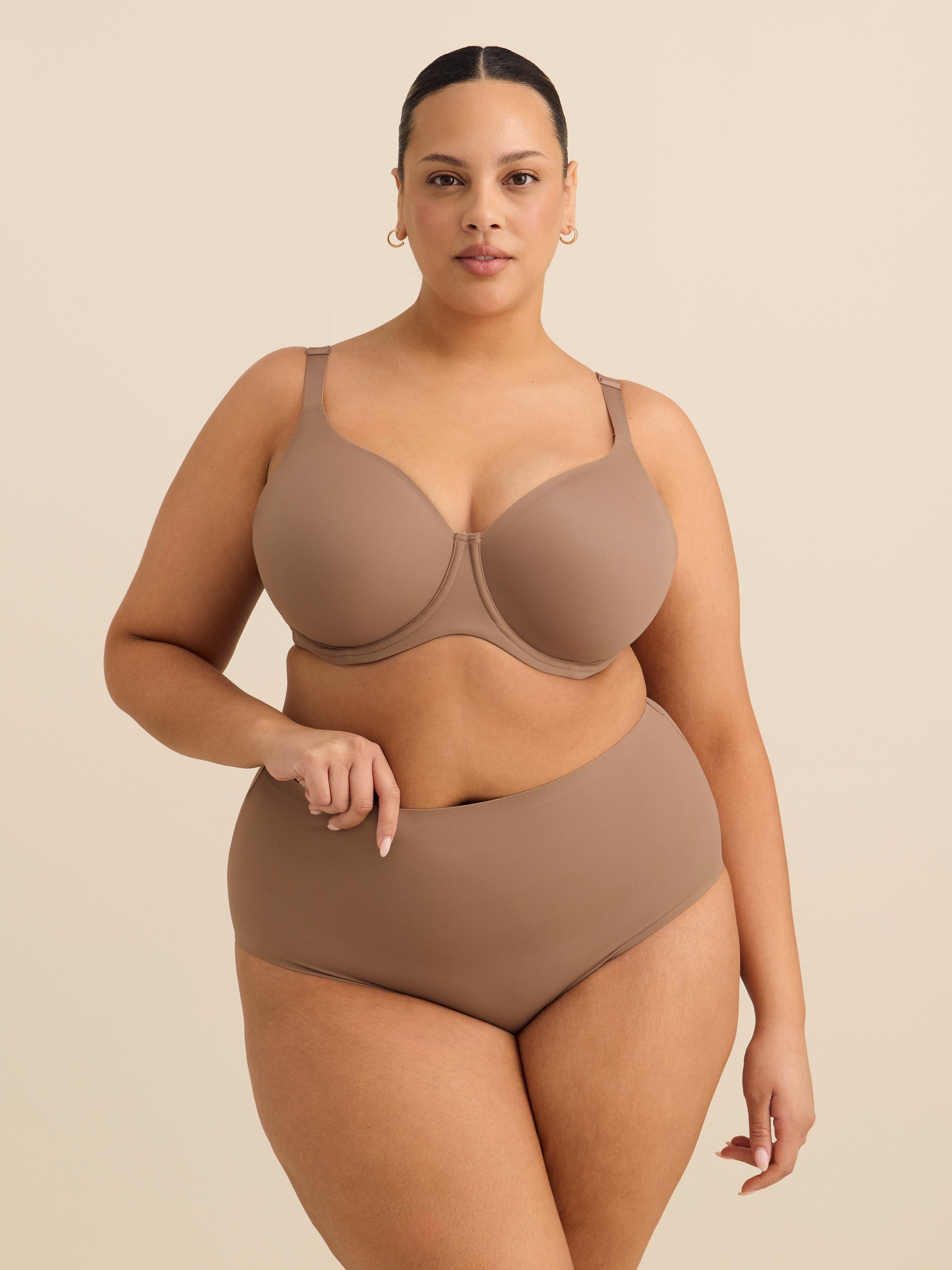 Soutien-gorge seconde peau en microfibre mate neutre, avec armatures - ti Voglio