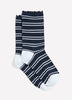 Chaussettes à rayures avec rebord ondulé