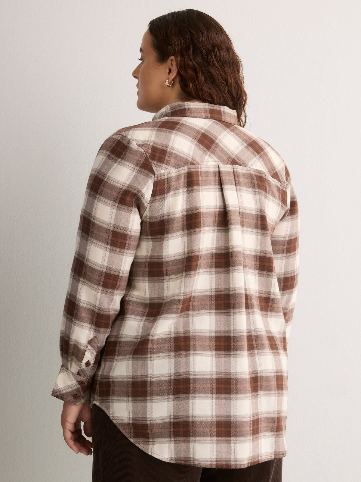Plaid Flannel Buttoned-Down Tunic Shirt