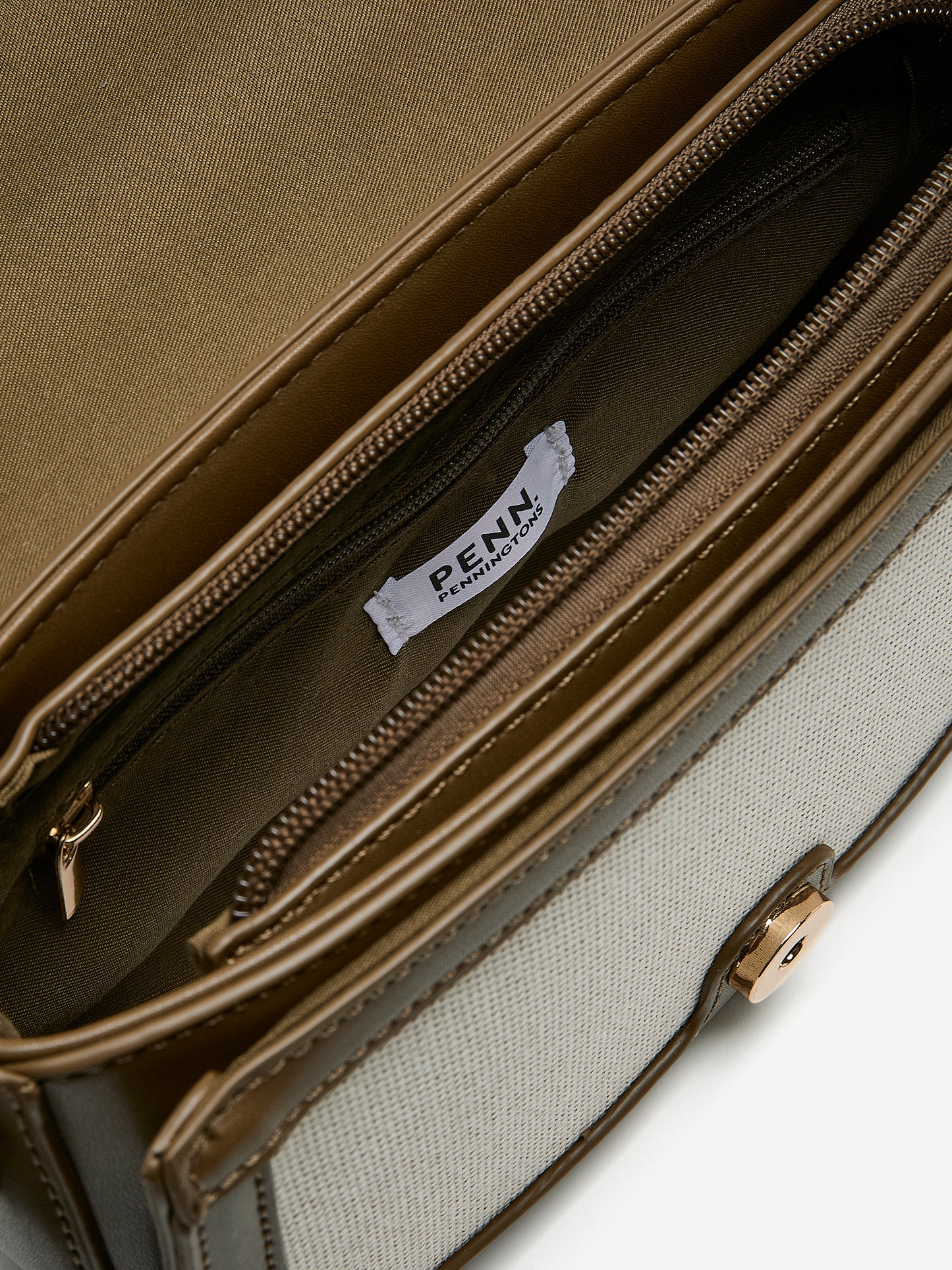 Canvas and Faux-Leather Crossbody Bag