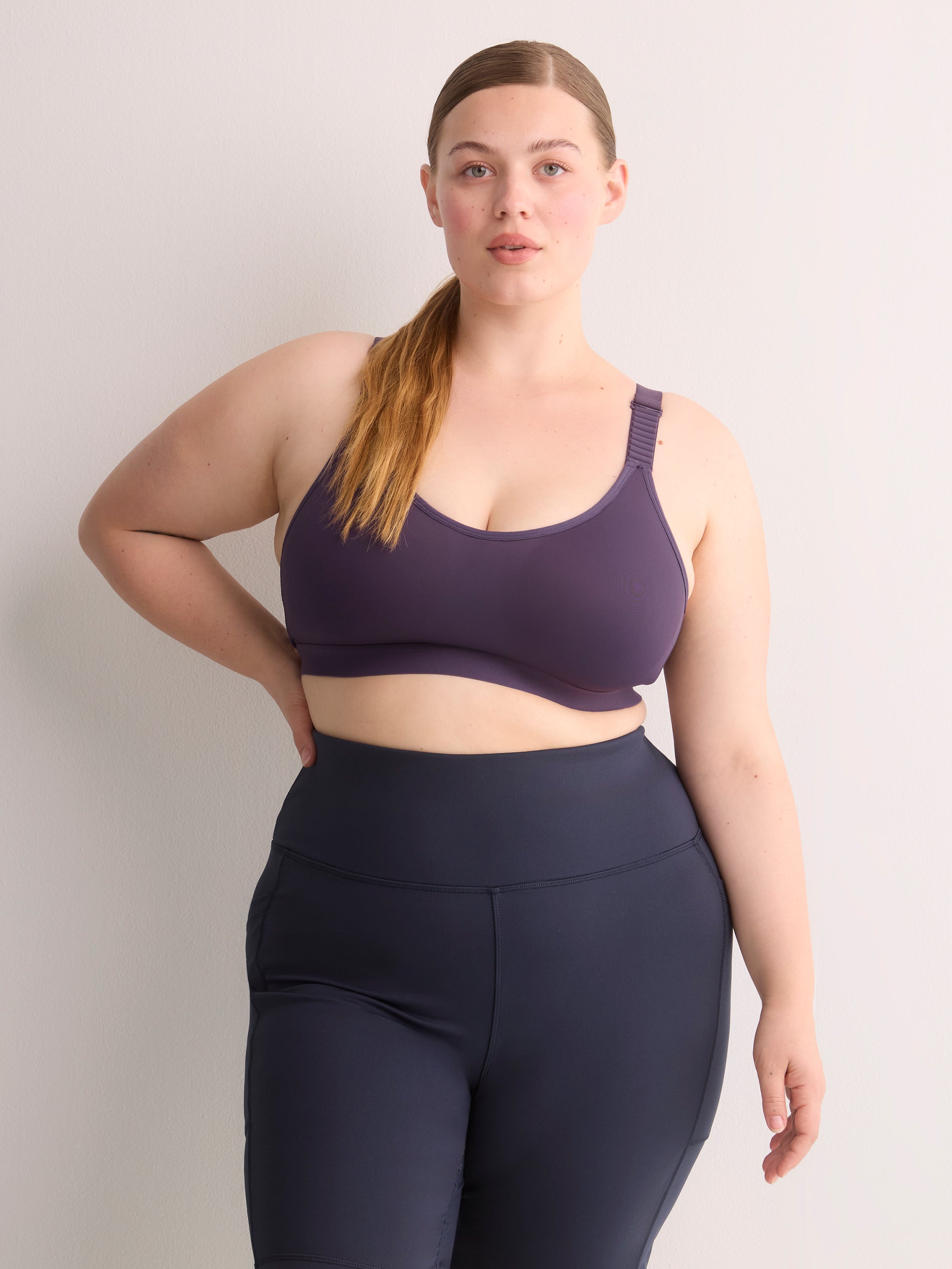 Blue Medium-Support Wireless Sports Bra, Active Zone