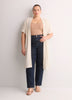 Relaxed-Fit Short-Sleeve Crochet Tunic Cardigan