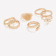 Assorted Golden Rings, Set of 7