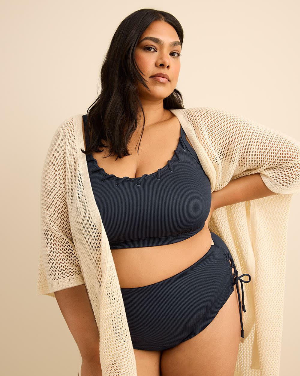 Open Stitch Knit Cape