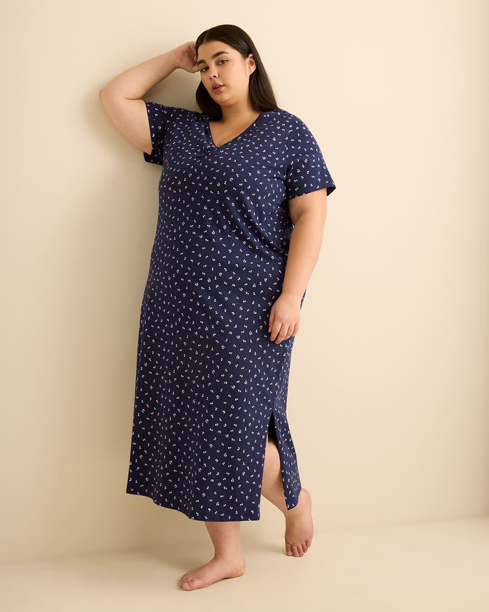 Robe de nuit longue à manches courtes - ti Voglio