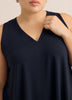 Sleeveless V-Neck Swing Top