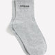 Grey Ankle Socks with Dream Embroidery