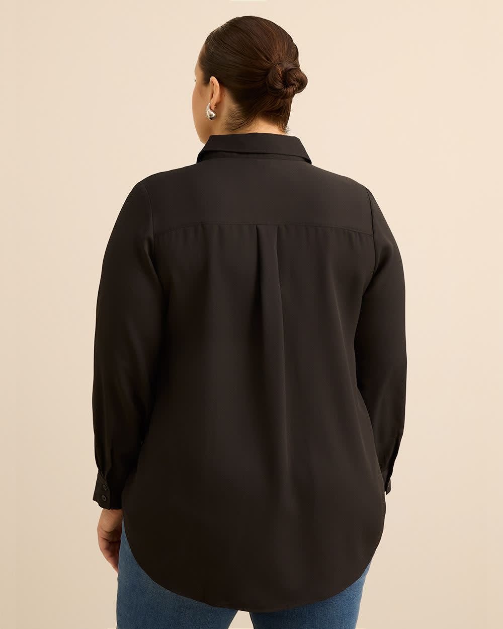 Silky Buttoned Down Tunic