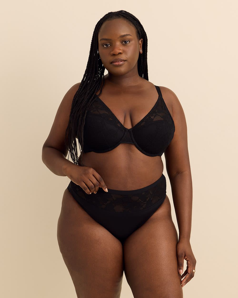 Soutien-gorge balconnet en dentelle, avec armatures - Déesse Collection