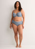 Blue T-Cup Unlined Underwire Lace Bra - Déesse Collection