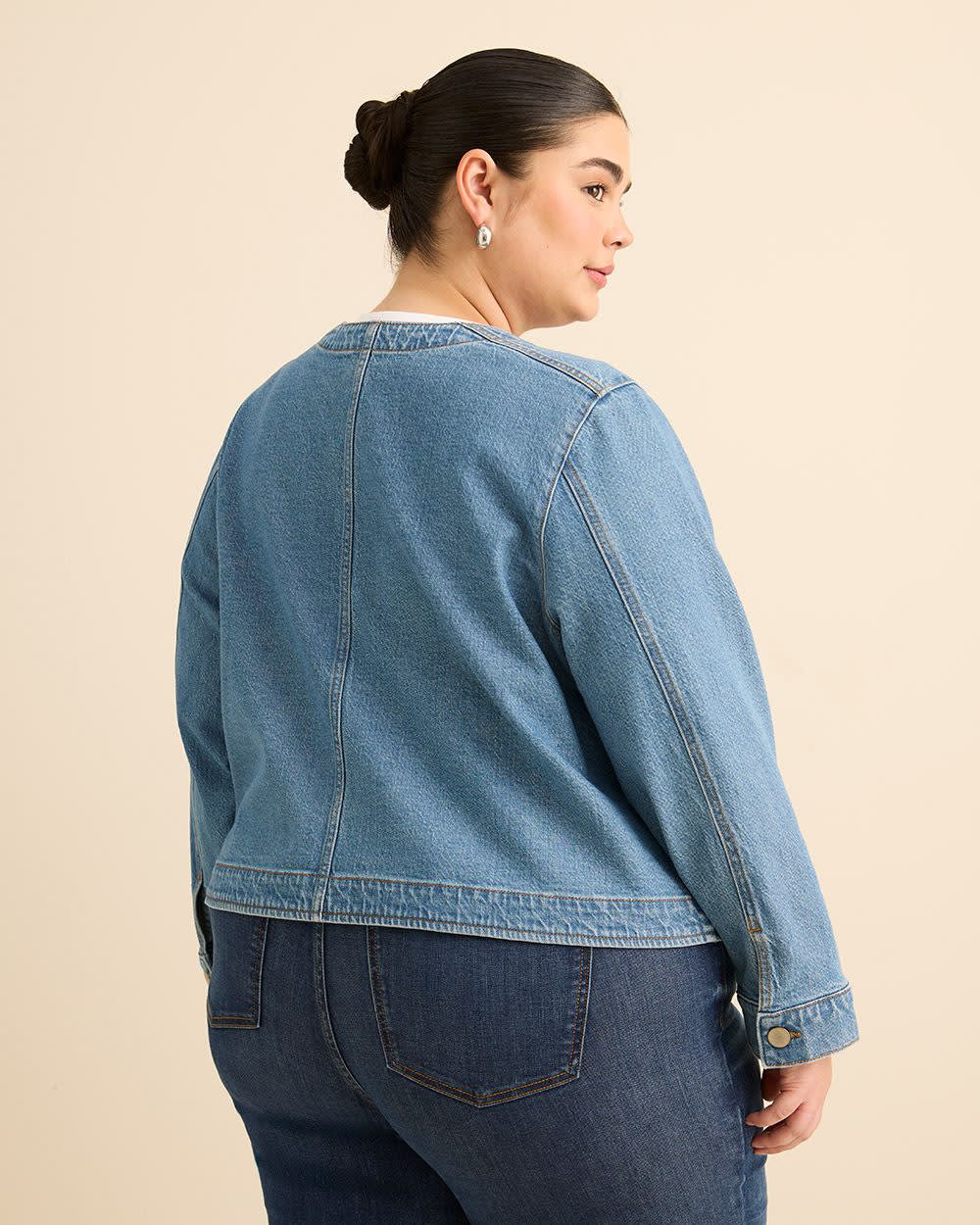 Veste en denim courte sans collet - d/C JEANS
