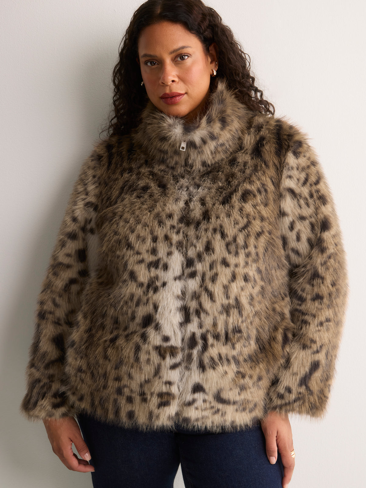 Cheetah Faux-Fur Jacket