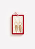 Golden Cubic Zirconia Dangling Earrings