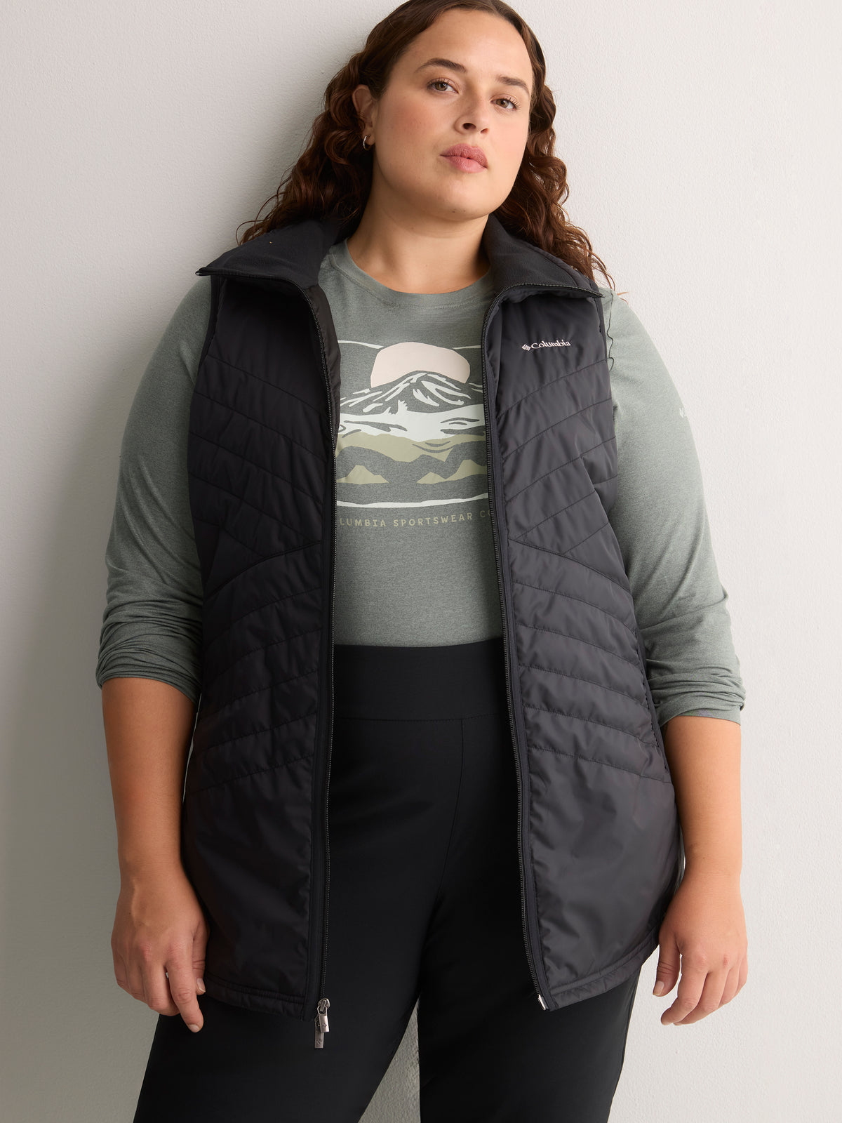 Mix It Around Long Vest II - Columbia