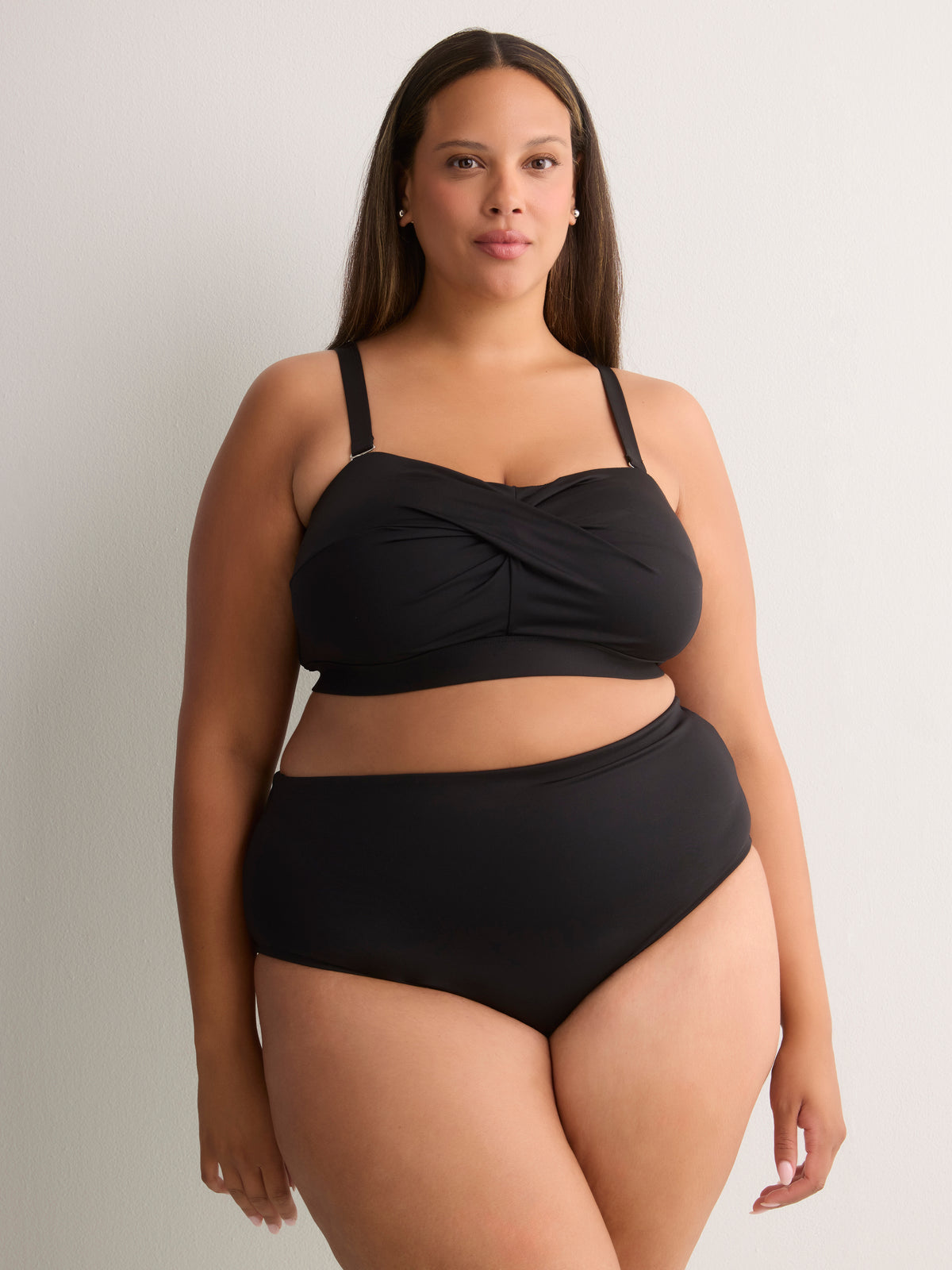 Bandeau Bikini Top with Twisted Front