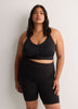 Black Wireless Medium Support Sports Bra with Front Zip Closure - Active Zone