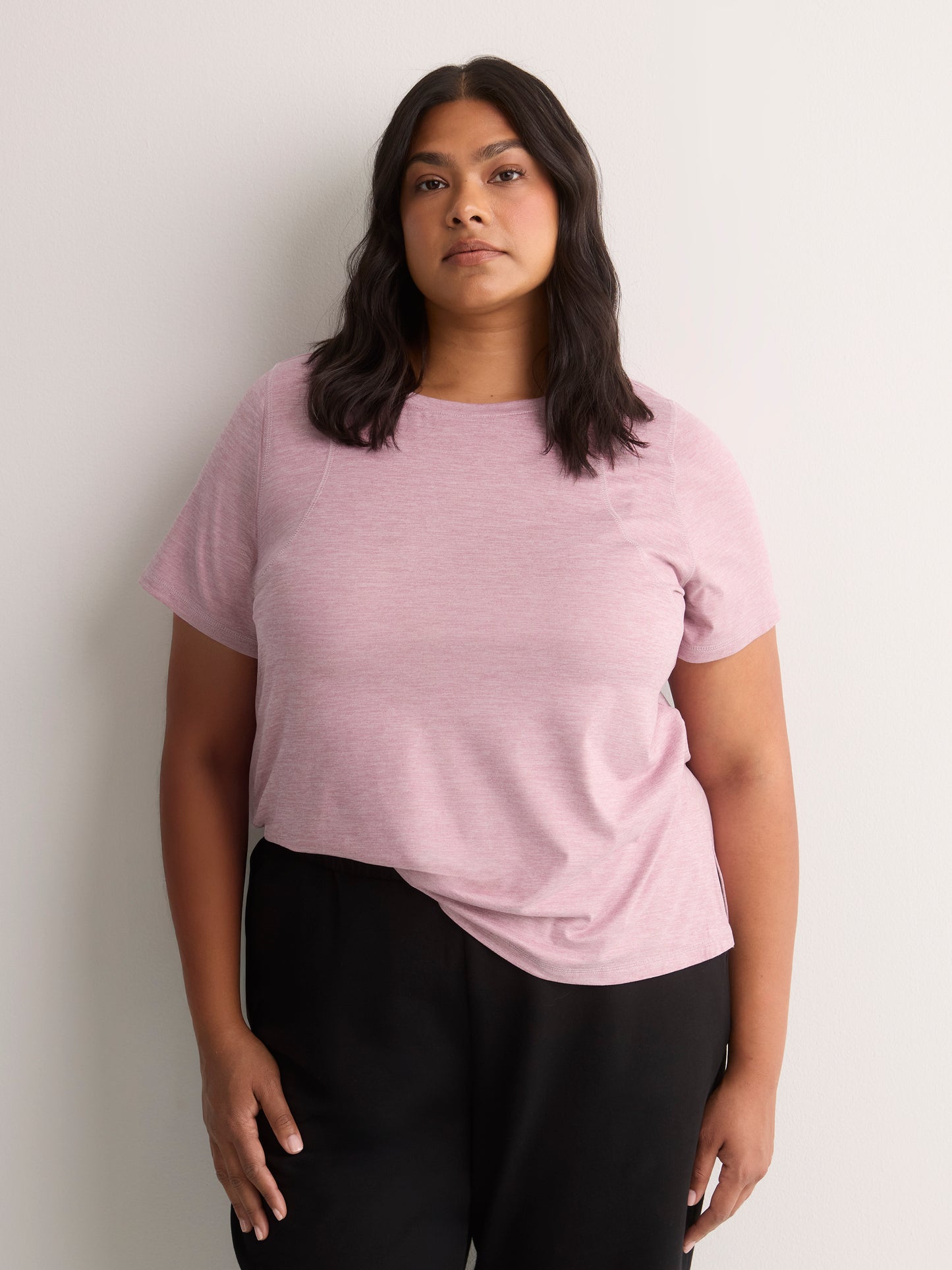 Responsible, Heather Purple Short-Sleeve T-Shirt with Mesh Inserts - Active Zone