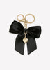 Black Bow Keychain / Bag Charm with Heart