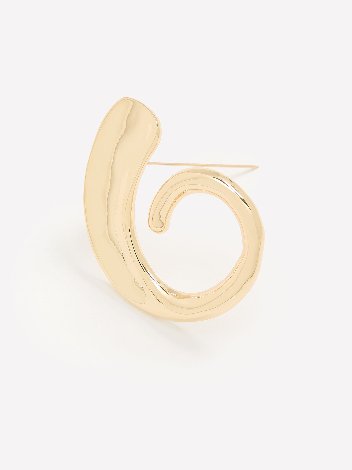 Large Golden Spiral Brooch