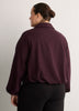 Dark Balloon-Hem Bomber Jacket