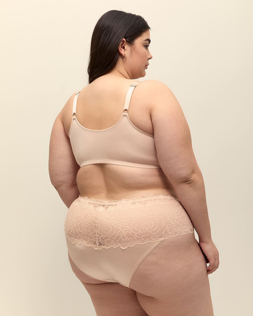 Unlined Front Closure Bra with Lace - Déesse Collection